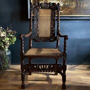 Carolean Oak & Walnut Hallway Chair C.1680