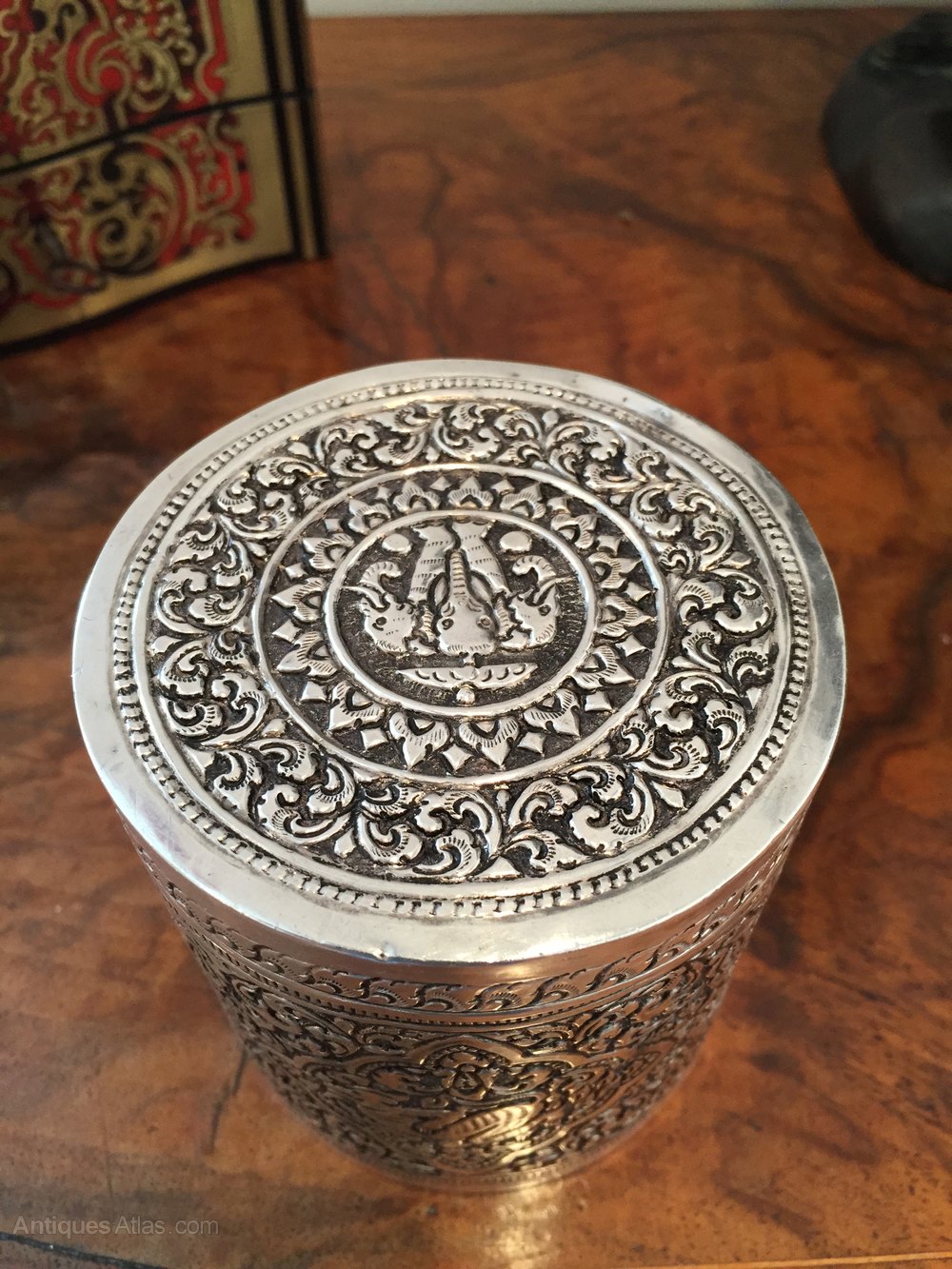 Antiques Atlas Indian / Indonesian Silver Tea Caddy