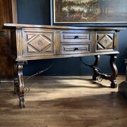 Regency English Oak Dresser Base C.1820