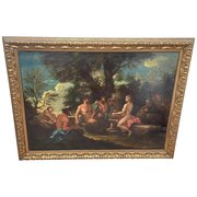 18th Century Italian School Apollo And Marsyas Oil