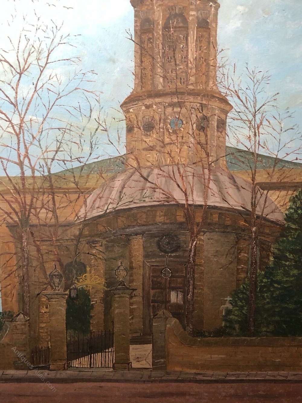 Antiques Atlas 19th Century Painting "St Marys Church Banbury"