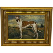 British Lurcher Sporting Portrait C1910