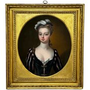 British Oil Portrait Of Lady Lucy Montagu