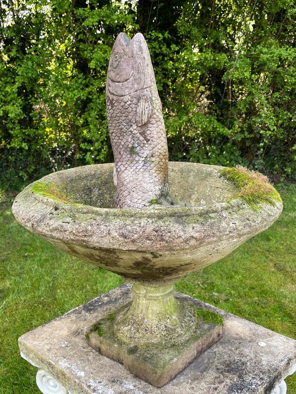 Antiques Atlas - British Stone Koi Carp Fish Garden Planter