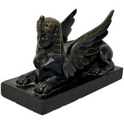  Italian Grand Tour Bronze Sphinx On Black Marble 