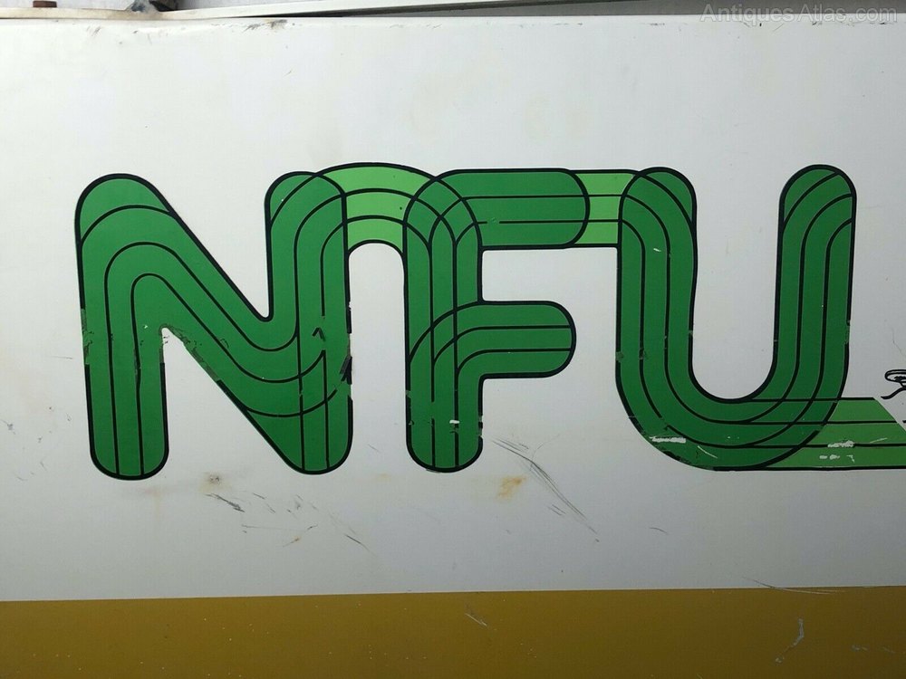 Antiques Atlas National Farmers Union Mutual Enamel Sign