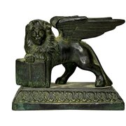 Neoclassical Bronze Winged Lion Of Saint Mark