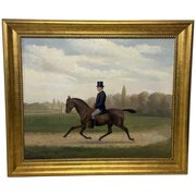  Oil Painting Gentleman Riding In Hyde Park 