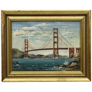 Oil Painting Golden Gate Bridge, San Francisco