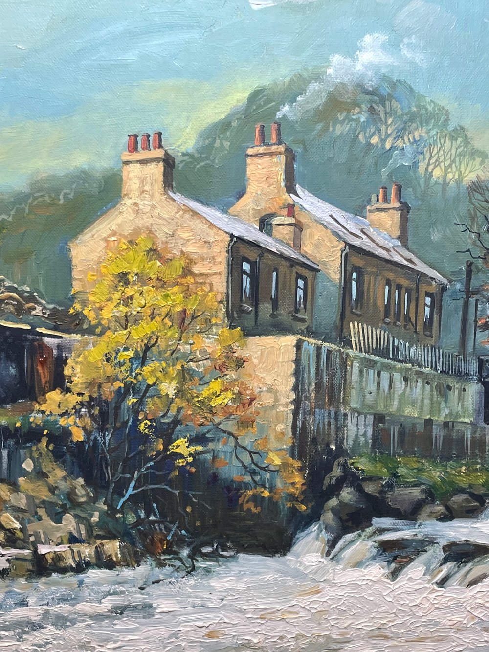 Antiques Atlas Oil Painting Linton Falls Wharfedale Yorkshire
