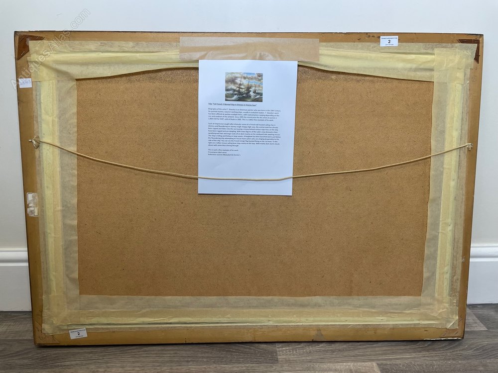 Antiques Atlas Oil Painting Sinking Floundering Ship Rescue