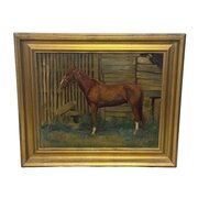 Oil Painting The Horse Attributed Lionel Ellis 