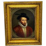 Oil Portrait 18th Century Walter Raleigh