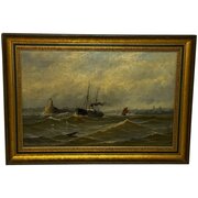 Painting Leaving The Tyne By John Davison Liddell