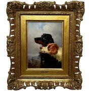 Painting Setters Gordon & Irish Gun Dogs C1880 