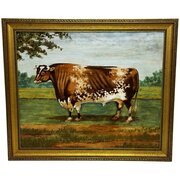 Prized Shorthorn Bull In The Manner William Ward