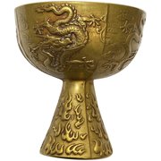 Qing Gilded Bronze Drinking Ve