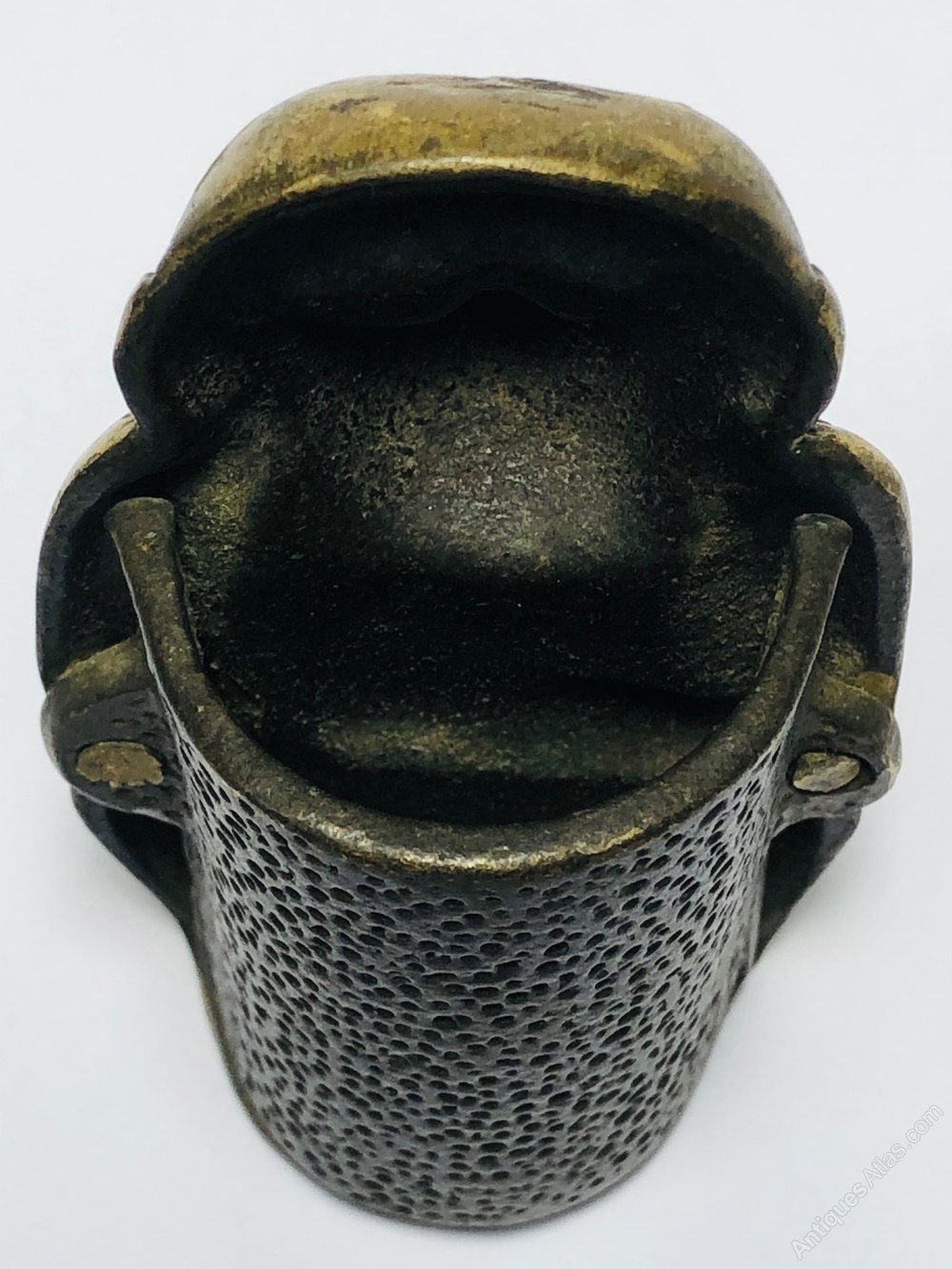 Antiques Atlas Small Vintage Brass Monkey Vesta Match Holder Case