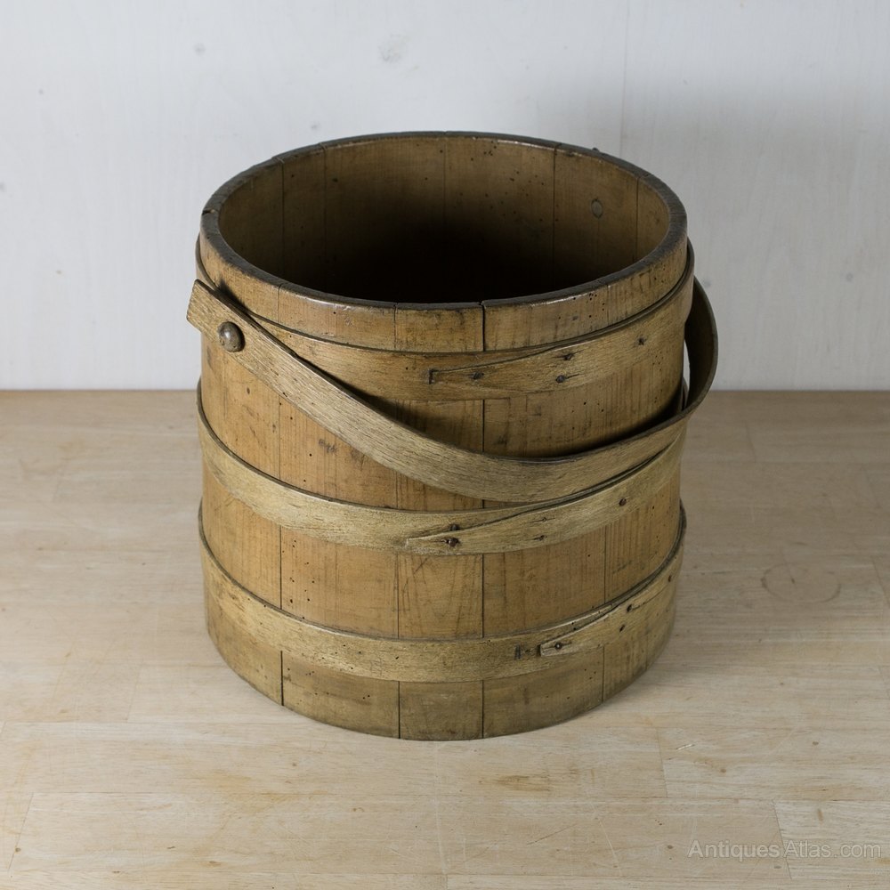 Antiques Atlas 19th C Wooden Staved Bucket Firkin
