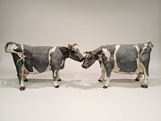 Beautiful Pair of Friesian Cows by Elaine Peto