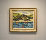 Oil Painting by Lucy Pratt Red Sails Salcombe