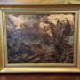 Oil on board Storm over Ham Common by R Jacobs 