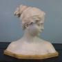 19th century alabaster bust of Poesie 