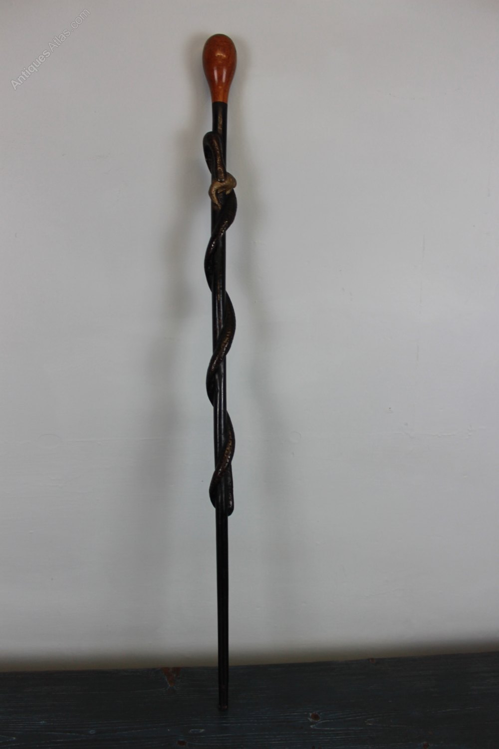 Antiques Atlas 19th Century Carved Snake Walking Stick