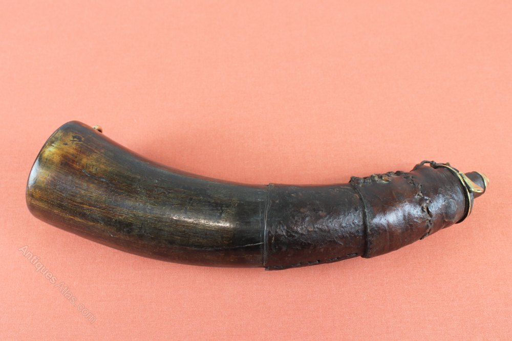 Antiques Atlas 19th Century Cow Horn Powder Flask