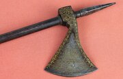 19th Century Gold Koftgari Indian Axe