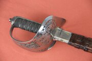 George V Infantry sword in leather scabbard