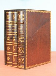 Leather Covered Desk Box In Shape Of 3 Books