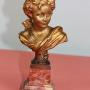 Small Bronze bust signed Leonard on a marble base