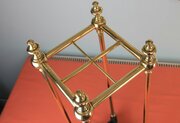 Victorian Brass Stick Stand On Cast Iron Base