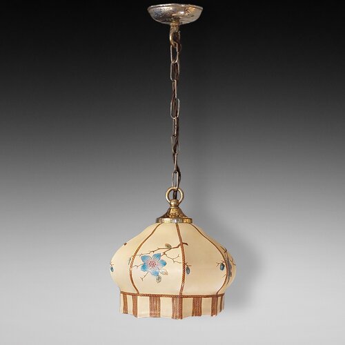 1920's Hand Painted Glass Shade