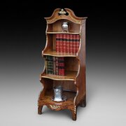 19thC French Walnut  Ormolu Mounted Open Bookcase