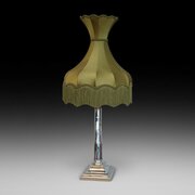 Art Deco Silver Plated Corinthian Table Lamp