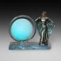 Art Deco Spelter Figural Table Lamp