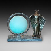 Art Deco Spelter Figural Table Lamp