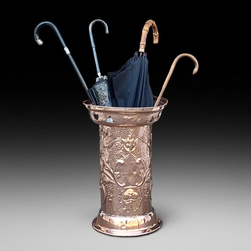 Art Nouveau Copper Stick and Umbrella Stand