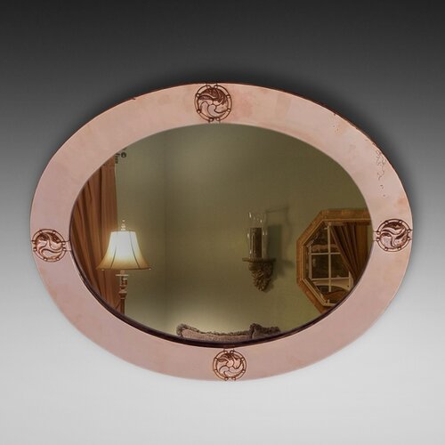 Arts & Crafts Copper Oval Mirror attr to Liberty