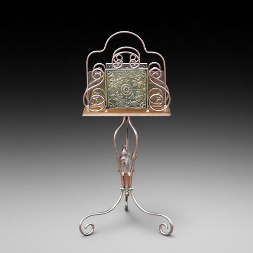 Arts & Crafts Copper & Brass Magazine Rack 