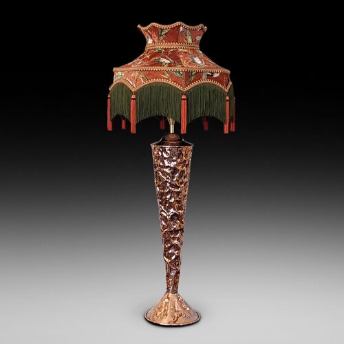 Arts and Crafts Beaten Copper Table Lamp
