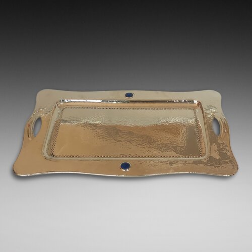 Arts and Crafts Hammered Brass Tray