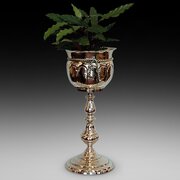 Brass Jardinière On Torchere Stand