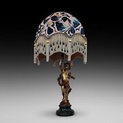 Bronze Cherub Statuette Converted To A Table Lamp