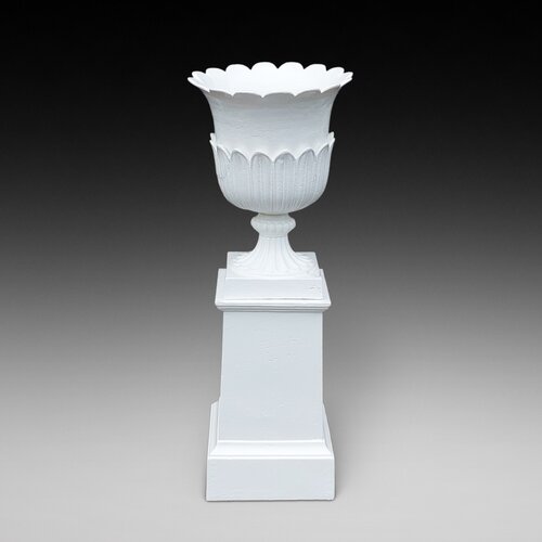 Classical Acanthus Leaf Urn on Pedestal Stand