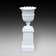 Classical Acanthus Leaf Urn On Pedestal Stand