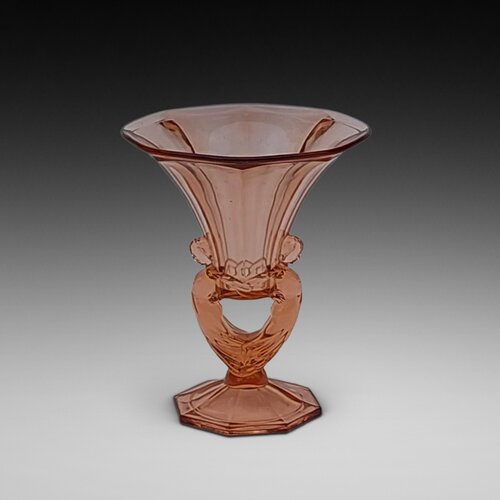 Czech Art Deco Glass Figural Vase by Libochovice