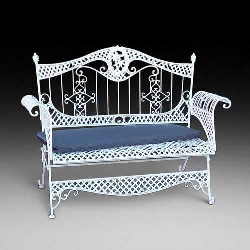 Decorative Cast Metal Two Seater Garden Bench